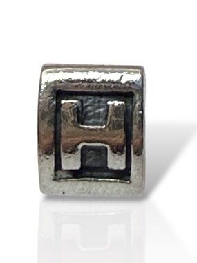 Retired Pandora Letter H Alphabet Charm 790323H Sterling Silver